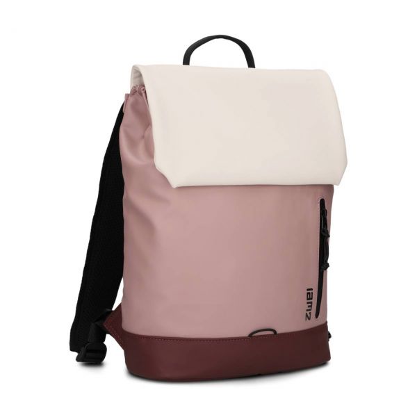 ZWEI Rucksack Cargo CAR130 weiss bordeaux schraeg