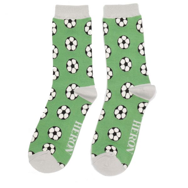 Mr. Heron Socken Fussball grün