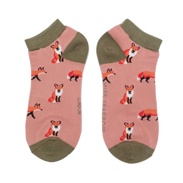 Miss Sparrow Socken low Füchse rosa
