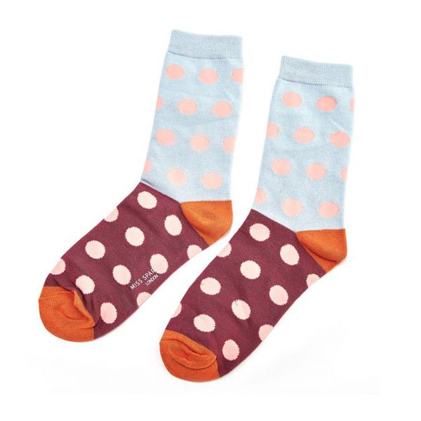 Miss Sparrow Socken rosa Punkte