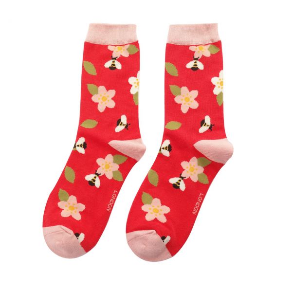 Miss Sparrow Socken Blumen + Bienen