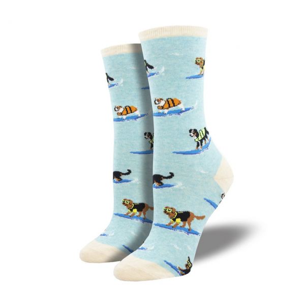 Socksmith Socken Surfhunde hellblau