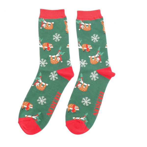 Mr. Heron Socken Weihnachtsfaultiere