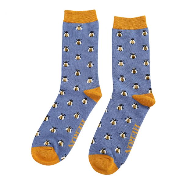 Mr. Heron Socken Bienen blau