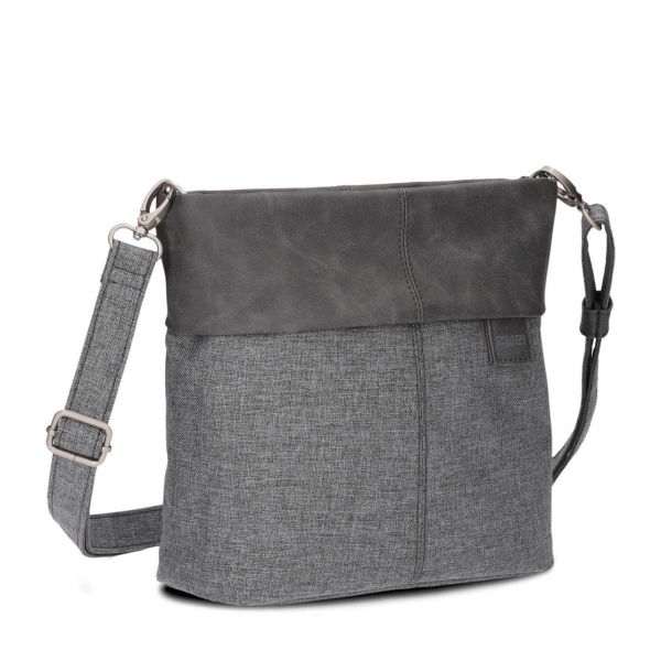 ZWEI Handtasche Olli OT8 grau schraeg