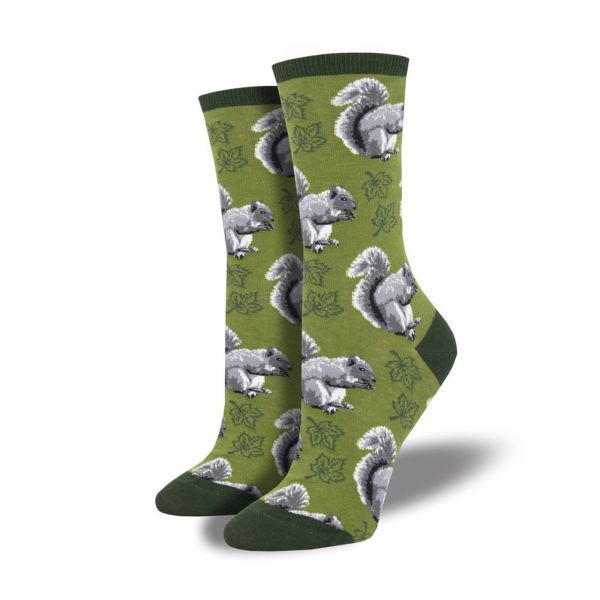 Socksmith Socken Eichhoernchen dunkelgruen